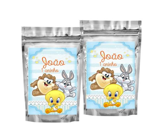 Saquinho Metalizado Baby Looney Tunes Tamanho P