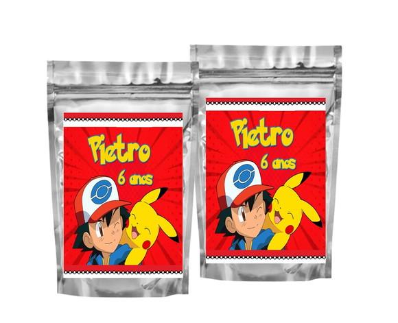 Saquinho Metalizado Pokemon Tamanho P - Aniversário