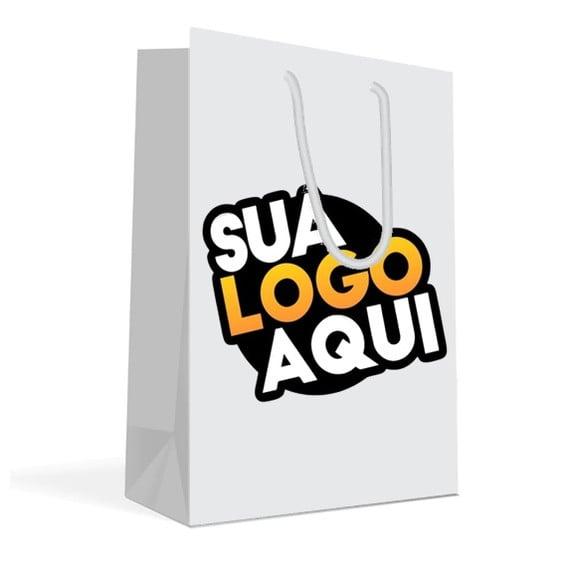 Sacola Personalizada Sua Logo Aqui 22x15x5