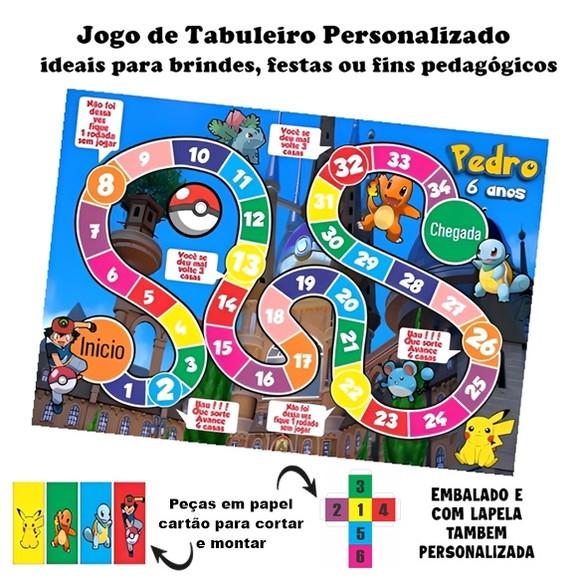Jogo de Tabuleiro Personalizado Pokemon