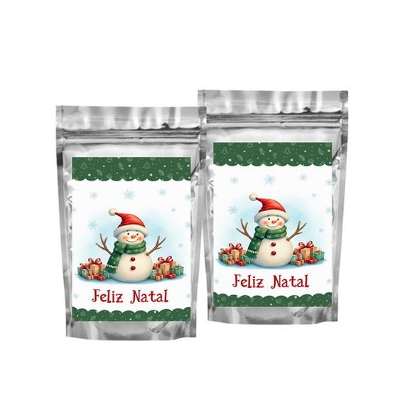 Saquinho Metalizado Natal Tamanho P