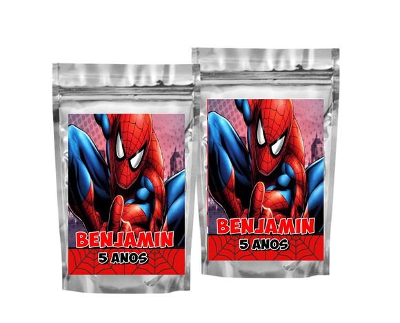 Saquinho Metalizado Homem Aranha Tamanho P - Aniversário
