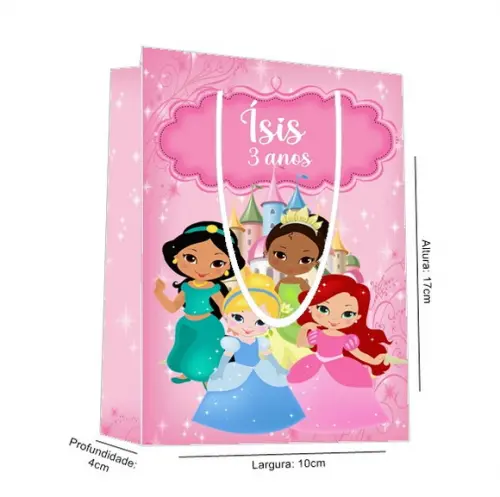 Sacolinha Princesas Disney Cute