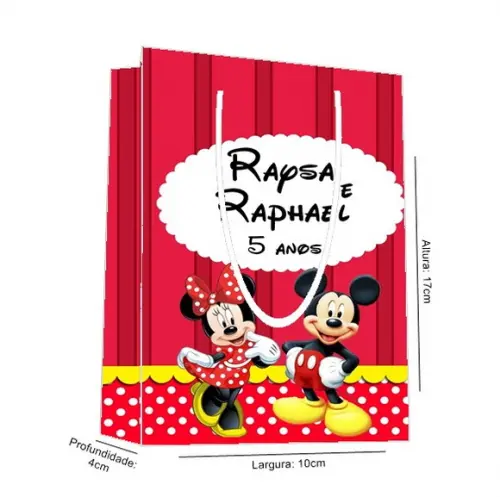 Sacolinha Mickey e Minnie
