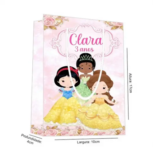 Sacolinha Princesas Disney Cute