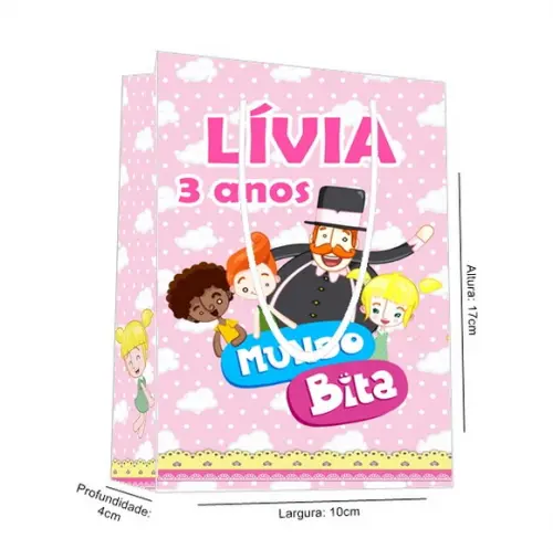 Sacolinha Mundo Bita Rosa