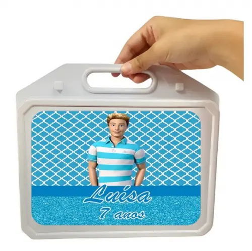 Maleta Personalizada Kit Festa na Escola Barbie / Ken