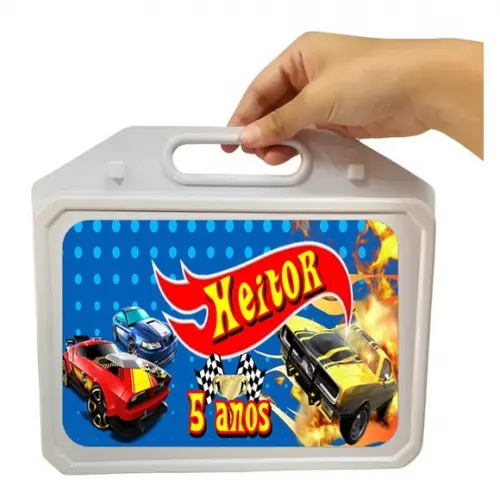 Maleta Personalizada Kit Festa na Escola Hotwheels