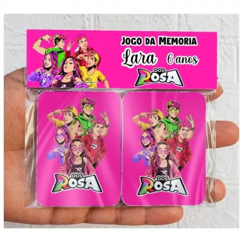 Lembrancinhas Jogo da Memória os Rosa Emily Vicky