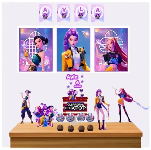 Kit Festa Só Um Bolinho Guerreiras do Kpop