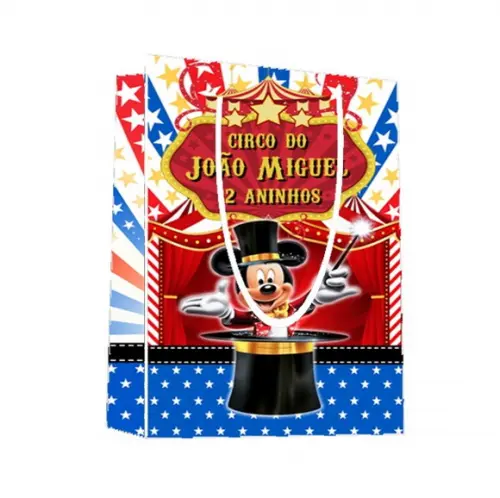Sacola Mickey Circo 22x15x5