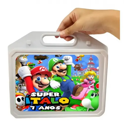 Maleta Personalizada Kit Festa na Escola Super Mário