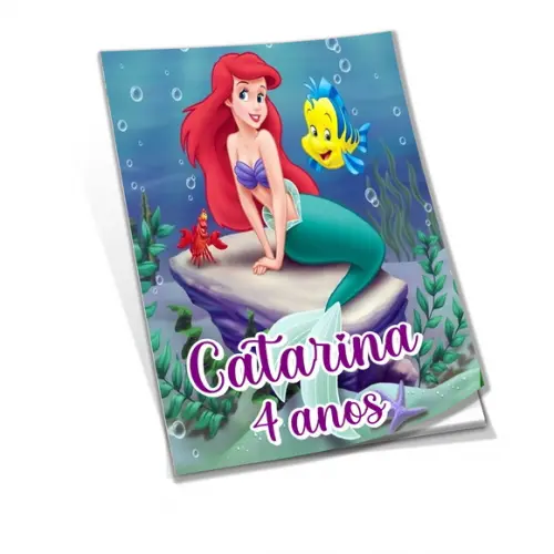 Livrinho de Colorir Ariel 10x14