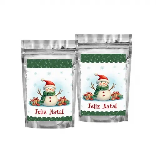 Saquinho Metalizado Natal Tamanho P
