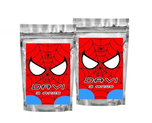 Saquinho Metalizado Homem Aranha Tamanho P - Aniversário