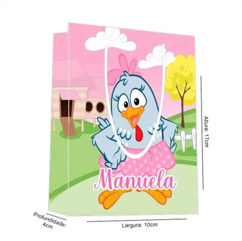 Sacolinha Galinha Pintadinha Candy Color