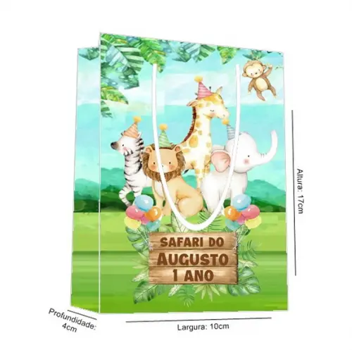 Sacolinha Safari Aquarela