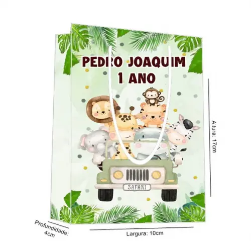 Sacolinha Safari Aquarela
