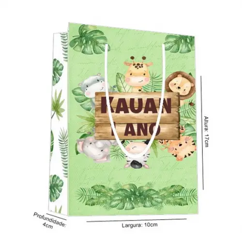 Sacolinha Safari Aquarela
