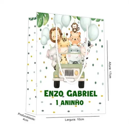 Sacolinha Safari Aquarela