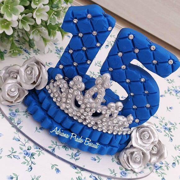 Vela em Biscuit 15 Anos
