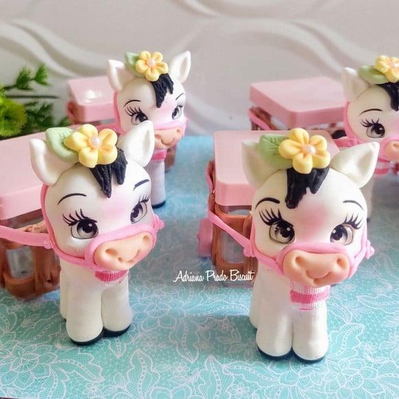 Caixinha Acrílica Biscuit Fazendinha Rosa