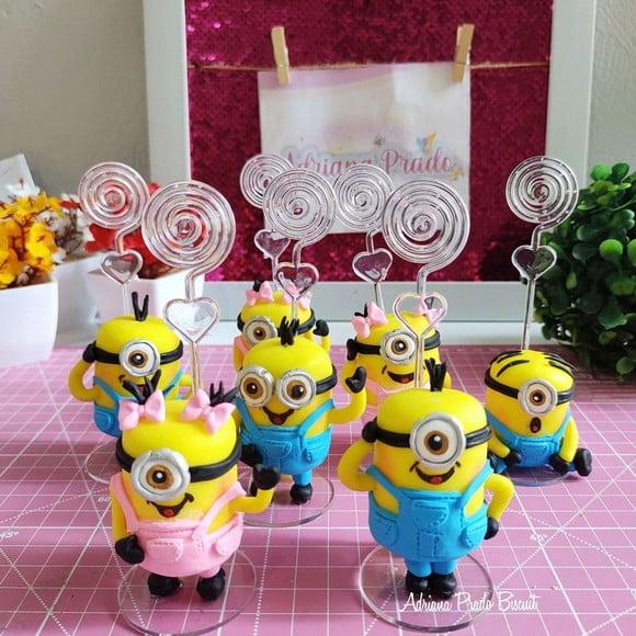 Porta Fotos em Biscuit Tema Minions