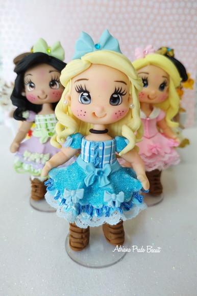 Apliques em Biscuit Princesas Juninas