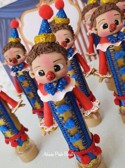 Tubete Personalizado Luxo Circo em Biscuit