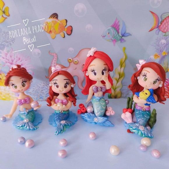 Apliques Sereia em Biscuit