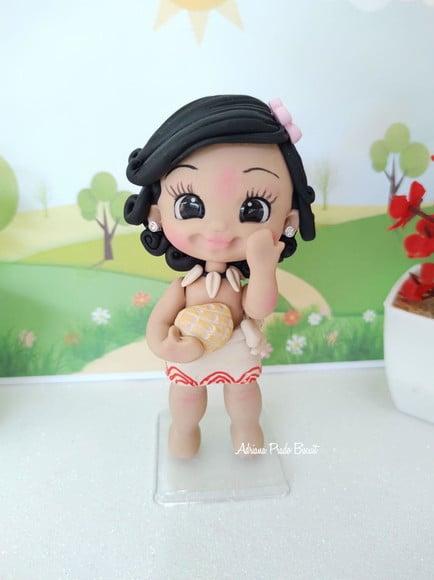 Aplique em Biscuit Tema Moana Baby