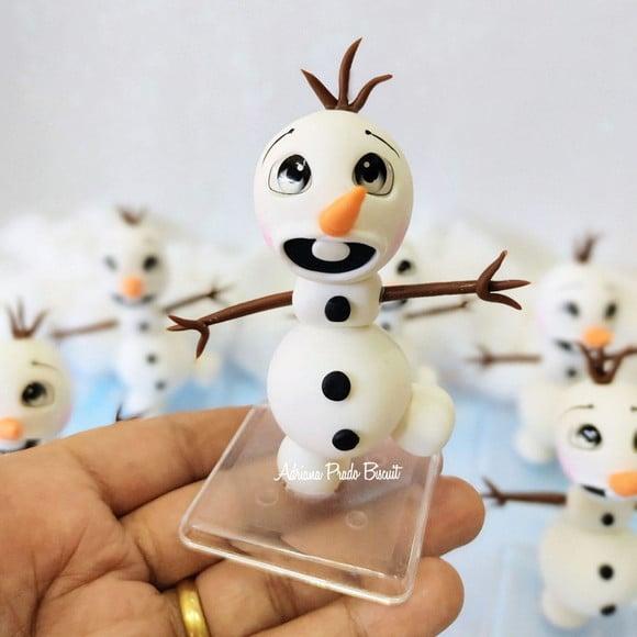 Apliques em Biscuit Tema Frozen Olaf