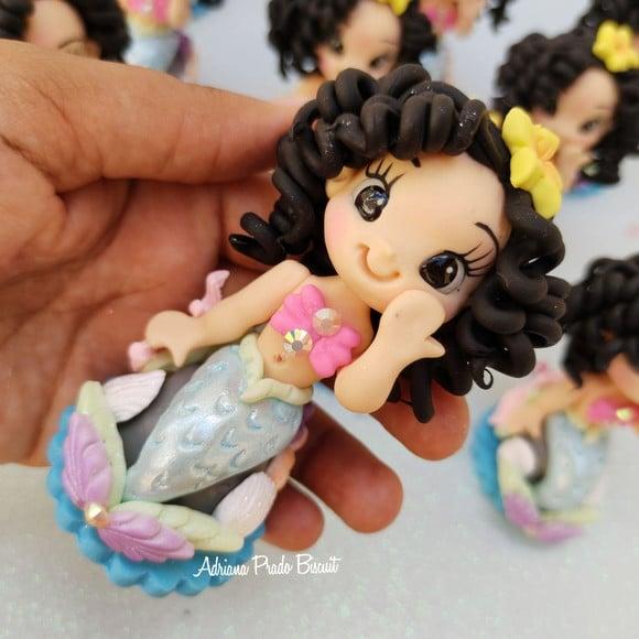Apliques em Biscuit Sereia