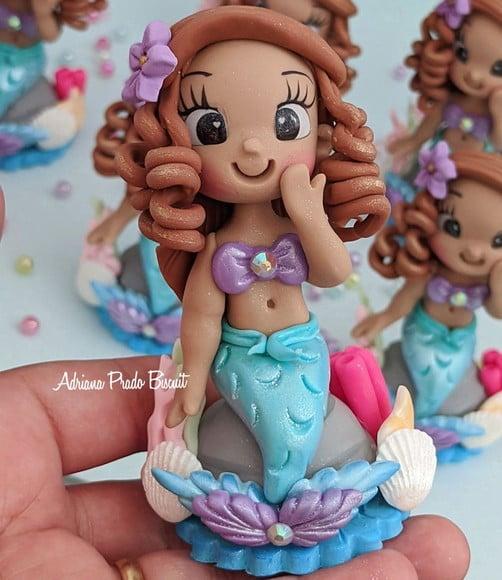 Apliques em Biscuit Tema Sereia
