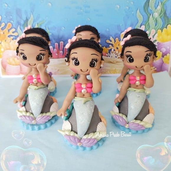 Apliques em Biscuit Sereia