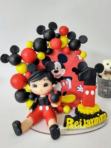 Topo em Biscuit Cenário Mickey