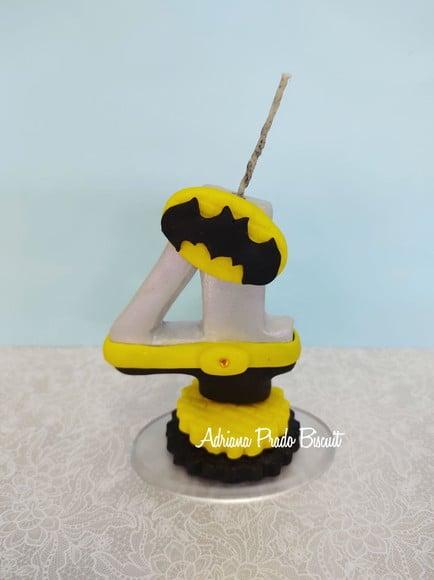 Vela em Biscuit Tema Batman