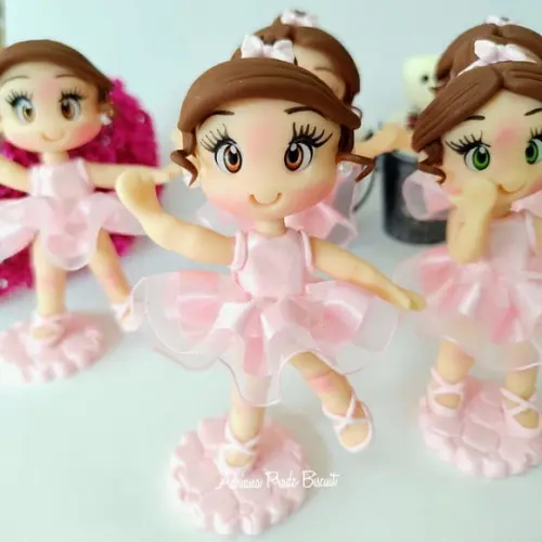 Apliques em Biscuit Bailarina
