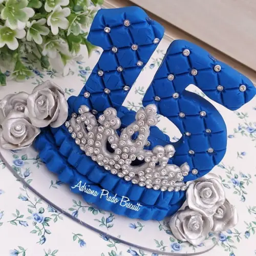 Vela em Biscuit 15 Anos