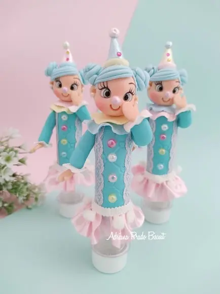 Tubetes Personalizado Biscuit Circo Rosa