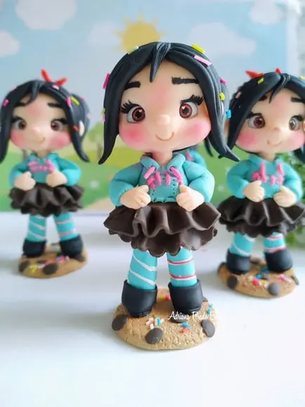 Apliques em Biscuit Vanellope