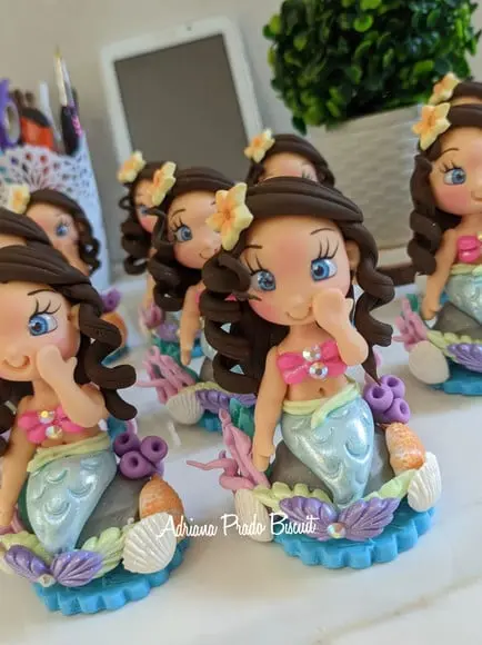 Apliques em Biscuit Sereia