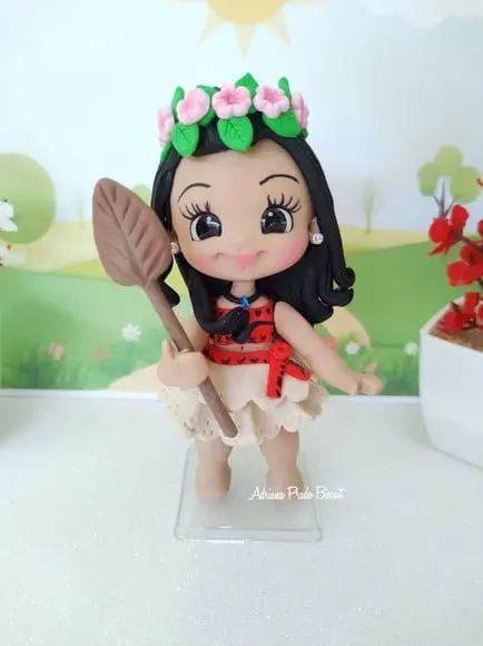 Aplique em Biscuit Tema Moana