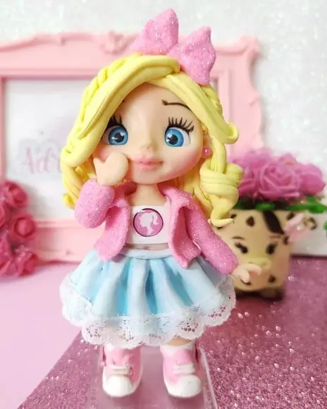 Apliques para Lembrancinhas em Biscuit Tema Barbie