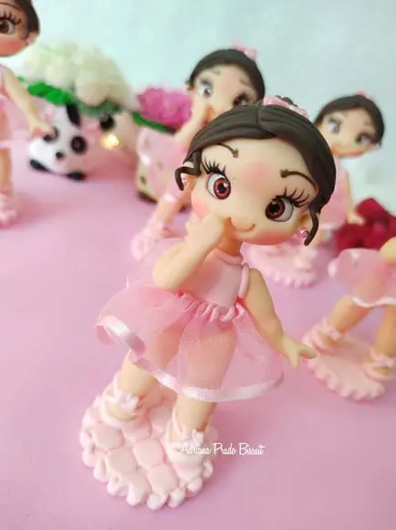 Apliques em Biscuit Tema Bailarina