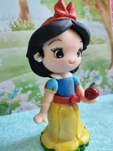 Branca de Neve Lembrancinhas em Biscuit
