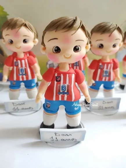 Apliques em Biscuit Jogador de Futebol