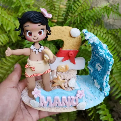 Topo de Bolo Moana Baby