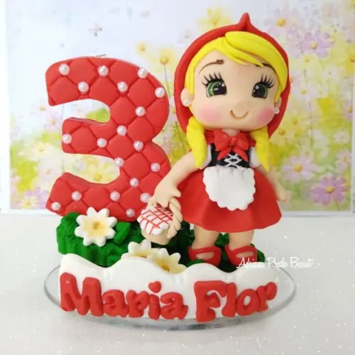 Vela em Biscuit Chapeuzinho Vermelho
