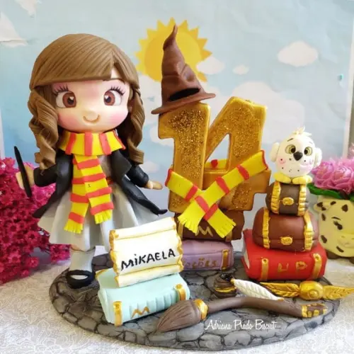 Topo de Bolo em Biscuit Harry Potter